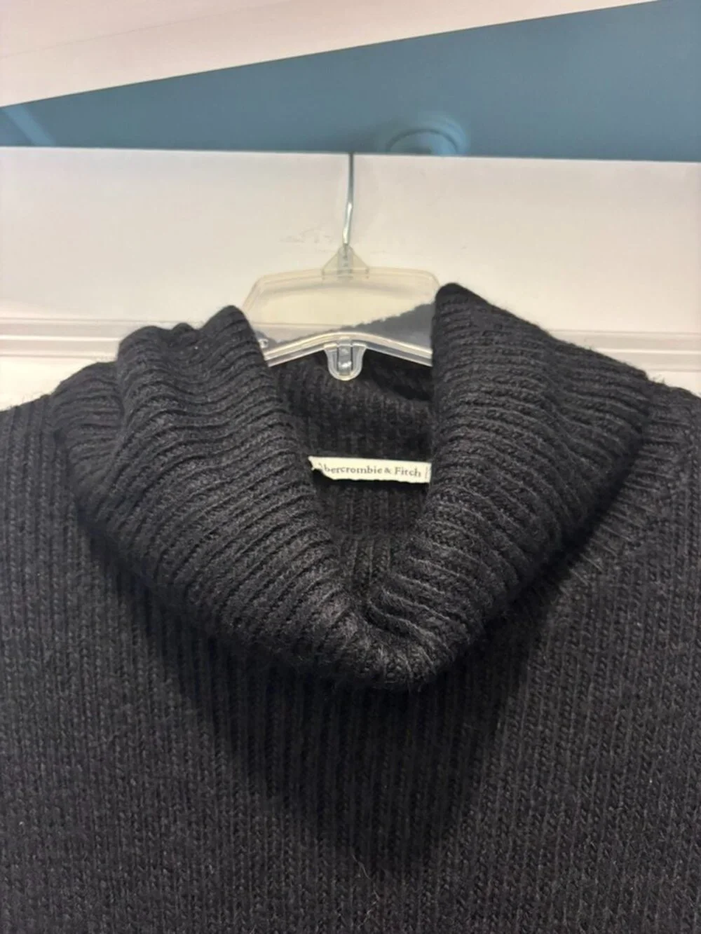 Abercrombie & Fitch Black Knit Turtleneck Sweater Dress